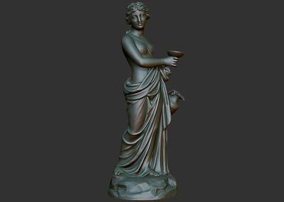 托水瓶的女神雕塑图片