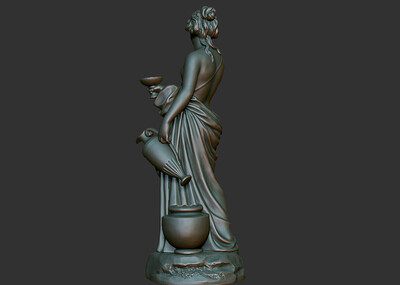 托水瓶的女神雕塑图片