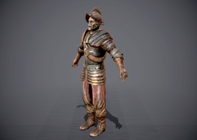 pbr 骷髅 海盗 士兵 征服者 中世纪 文艺复兴时期西班牙佛郎机士兵