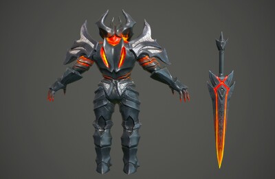 pbr 次世代 恶魔骑士 恶魔使者 盔甲骑士 knight