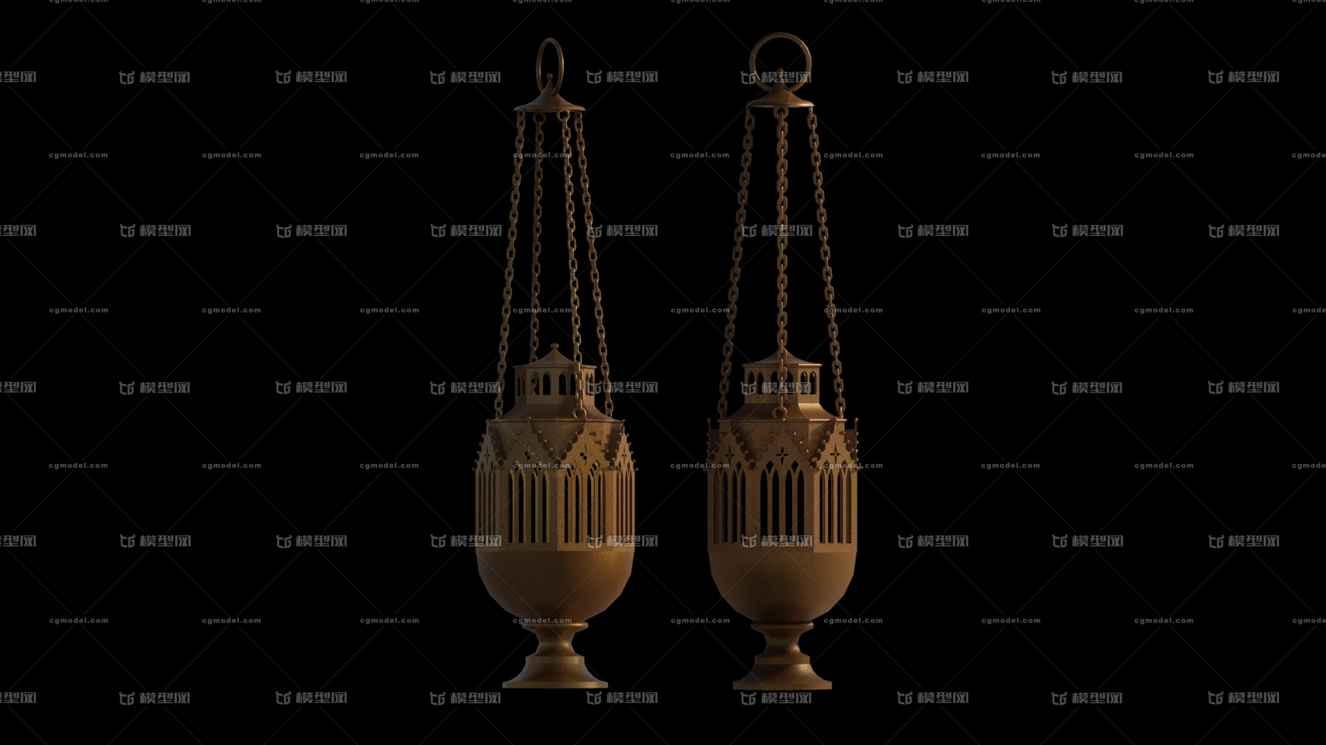 古代宫灯 波斯宫灯 灯笼 唐代宫灯 波斯_空悠作品_家具灯具_cg模型网
