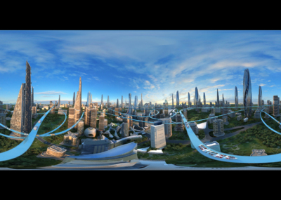 未来科技城市高密度图片