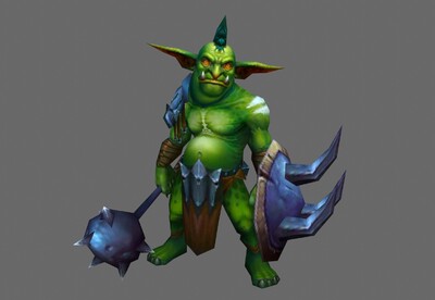 手绘地精战士 哥布林【8组动画】 绿妖精  monster