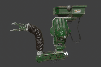 047 pbr次世代 科幻机器人 机器手 机械臂 机械手 装配 流水线 工业