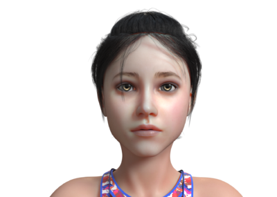 中国风啦啦队足球宝贝车模模特性感女郎maya绑定写实女人女孩模型