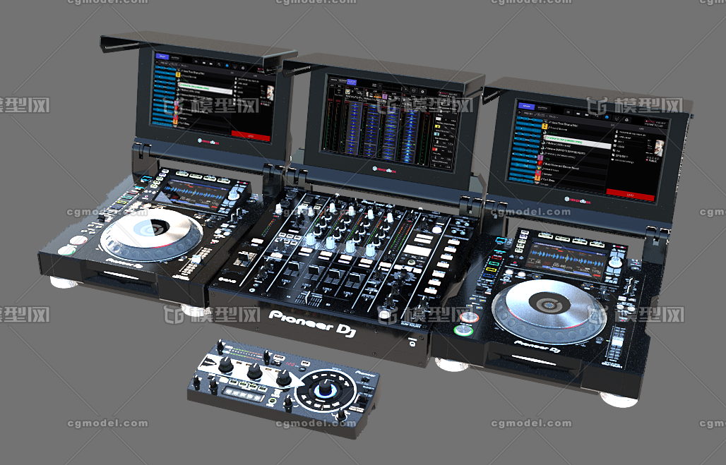 打碟机 DJ设备模型-乐器模型库-3ds Max(.max)模型下载-cg模型网