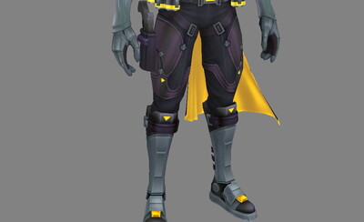 科幻士兵 星际战士 男枪手 金属盔甲 铠甲 披风 榴弹 银发男人 眼罩