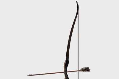 弓箭 木弓 狩猎弓 wood bow 古代弓箭 原始人猎人弓箭打猎石弓手弩