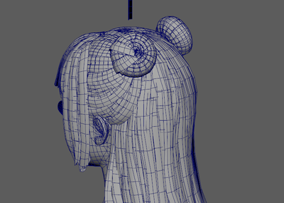 面片次世代头发毛发 长发女角色 古风古代