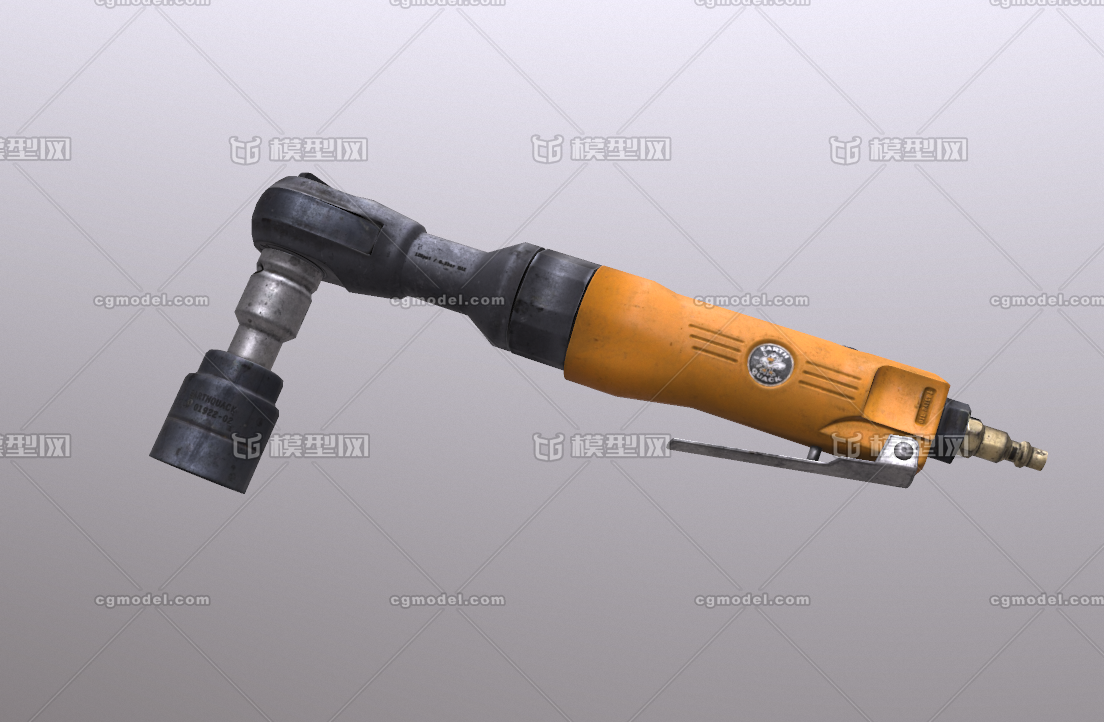 启动扭矩扳手 气动工具 风炮 汽_zyfox作品_生活用具五金工具_cg模型
