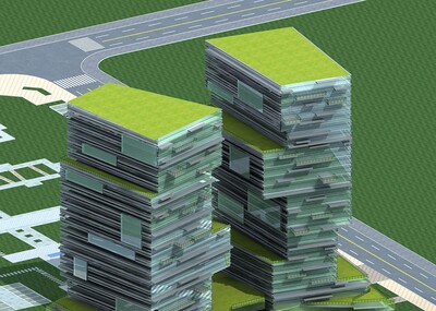 绿色生态城市中心  未来生态城市 未来生态建筑