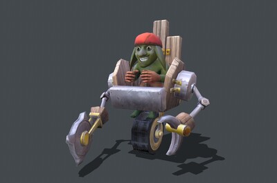 带绑定和动画的pbr次时代材质地精,哥布_nom001作品_人物男人_cg模型