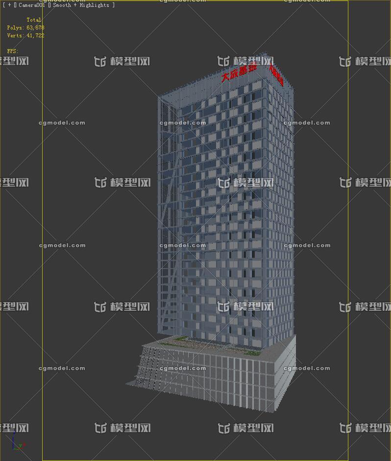 深圳湾-大成基金总部大厦_iteye作品_建筑商业办公_cg模型网