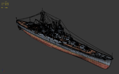 日本巡洋舰三隈号二战战舰