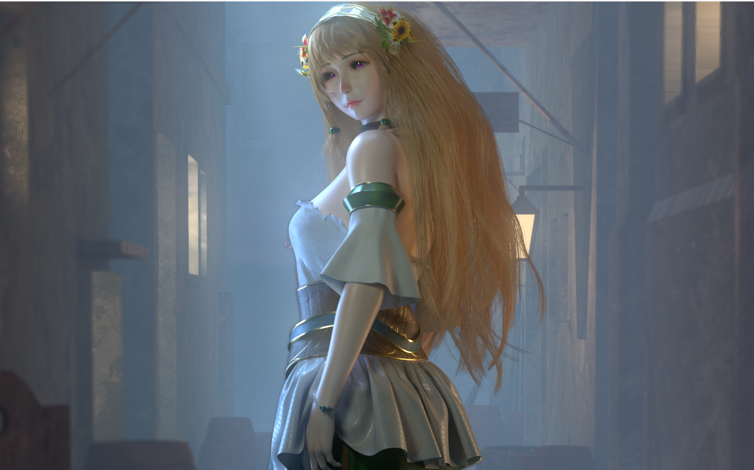 《秽翼的尤斯蒂娅》3d同人作品