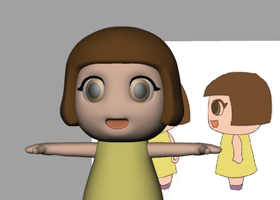 原创三视图建模maya卡通角色建模作业带_原创maya练习作品_人物孩子