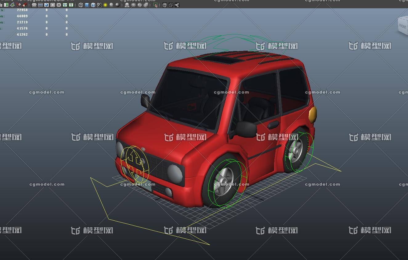 q版卡通小汽车红色