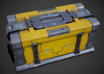 次世代 pbr 科幻手提箱 铁箱 能量槽 充能槽 高科技 未来箱子 定位仪