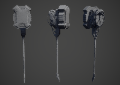 pbr 冷兵器 科幻 巨锤 武器 战锤 充能 神器 神兵利器 大铁锤 高科技