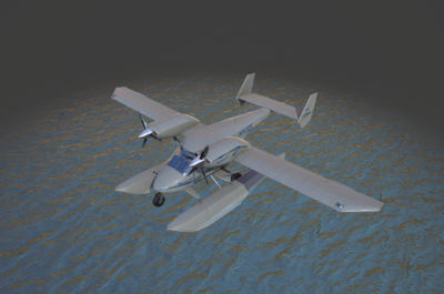 pbr次世代 水上飞机 浮筒飞机 私人飞机 飞机 滑翔机 两栖 次时代 ar