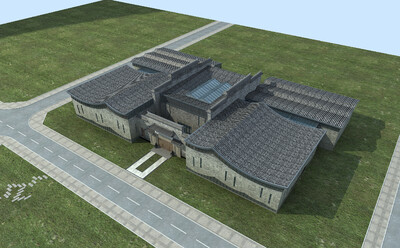 博物馆-赣南式建筑风格博物馆_gap year作品_建筑历史建筑_cg模型网