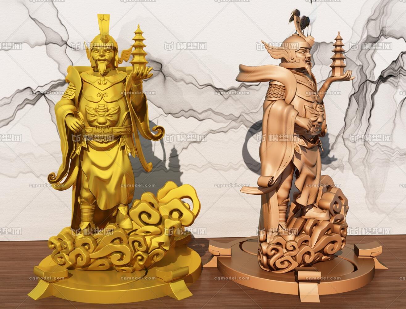 托塔李天王 李靖模型-男人模型库-3ds Max(.max)模型下载-cg模型网