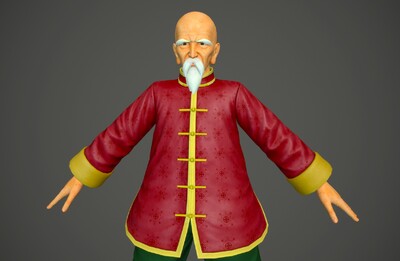 唐福禄 多种纹理 次世代 老师傅  国风老师傅  功夫  老人