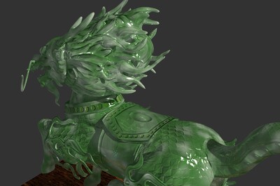 次世代 写实 麒麟雕塑 瑞兽 中国古代神话 神兽 貔璆 狻猊 玉麒麟