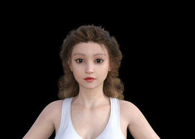 丰满女人 微胖 性感女神 带骨骼绑定 md模特 模型-女人模型库-maya(.