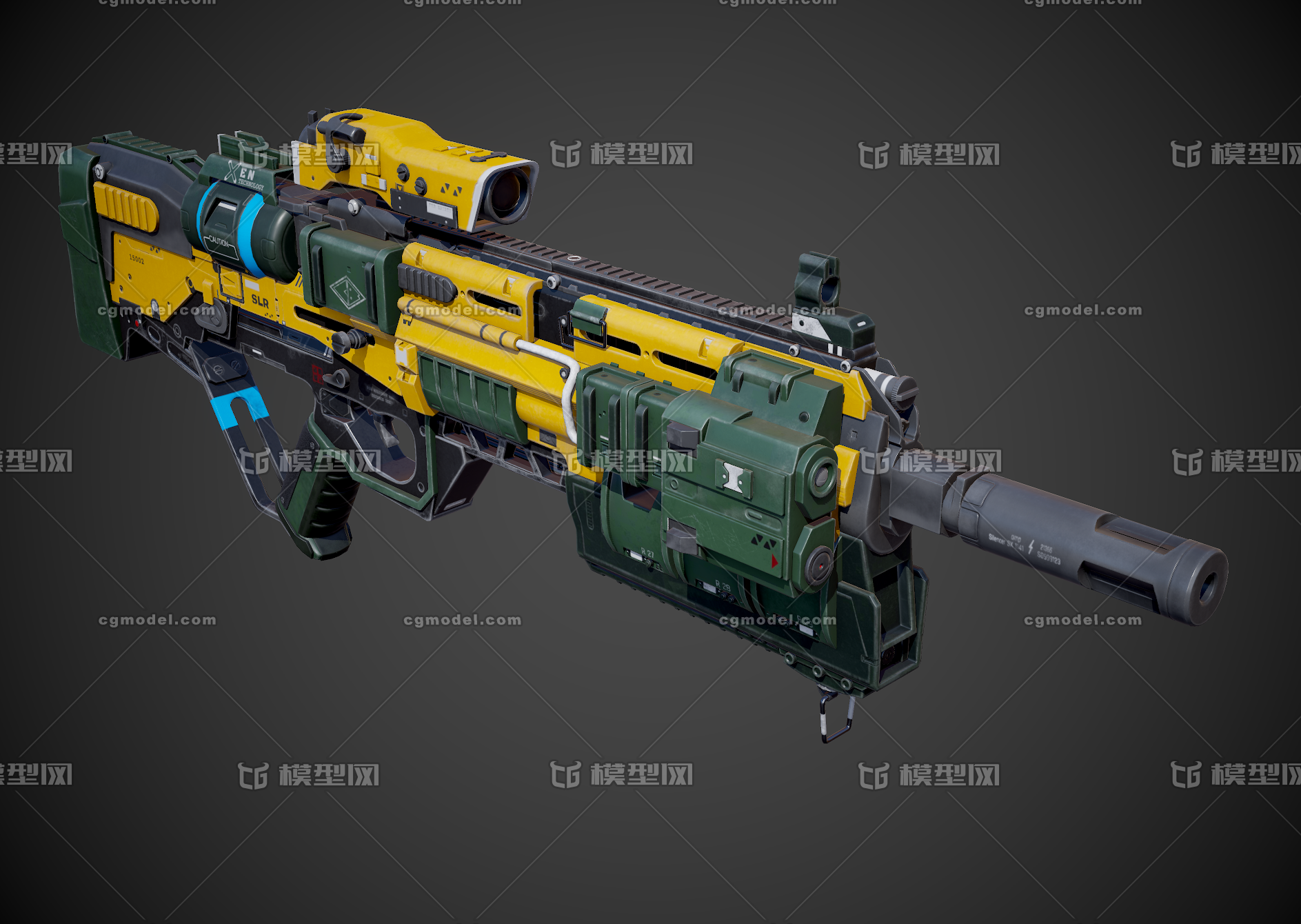 次世代pbr scifi 科幻枪械 科幻步枪 激光枪 狙击枪 脉冲步枪 未来