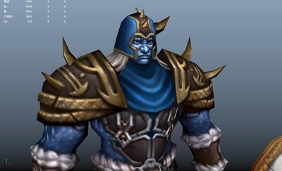 手持盾牌斧头的战士