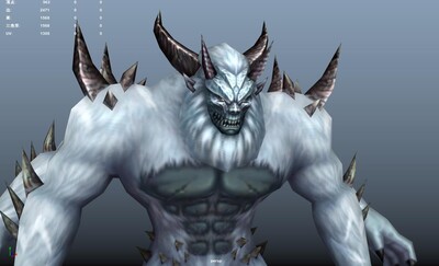 青面雪怪巨人_小龙同学作品_人物异形怪物_cg模型网