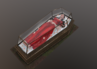 美女躺进了水晶棺里图片