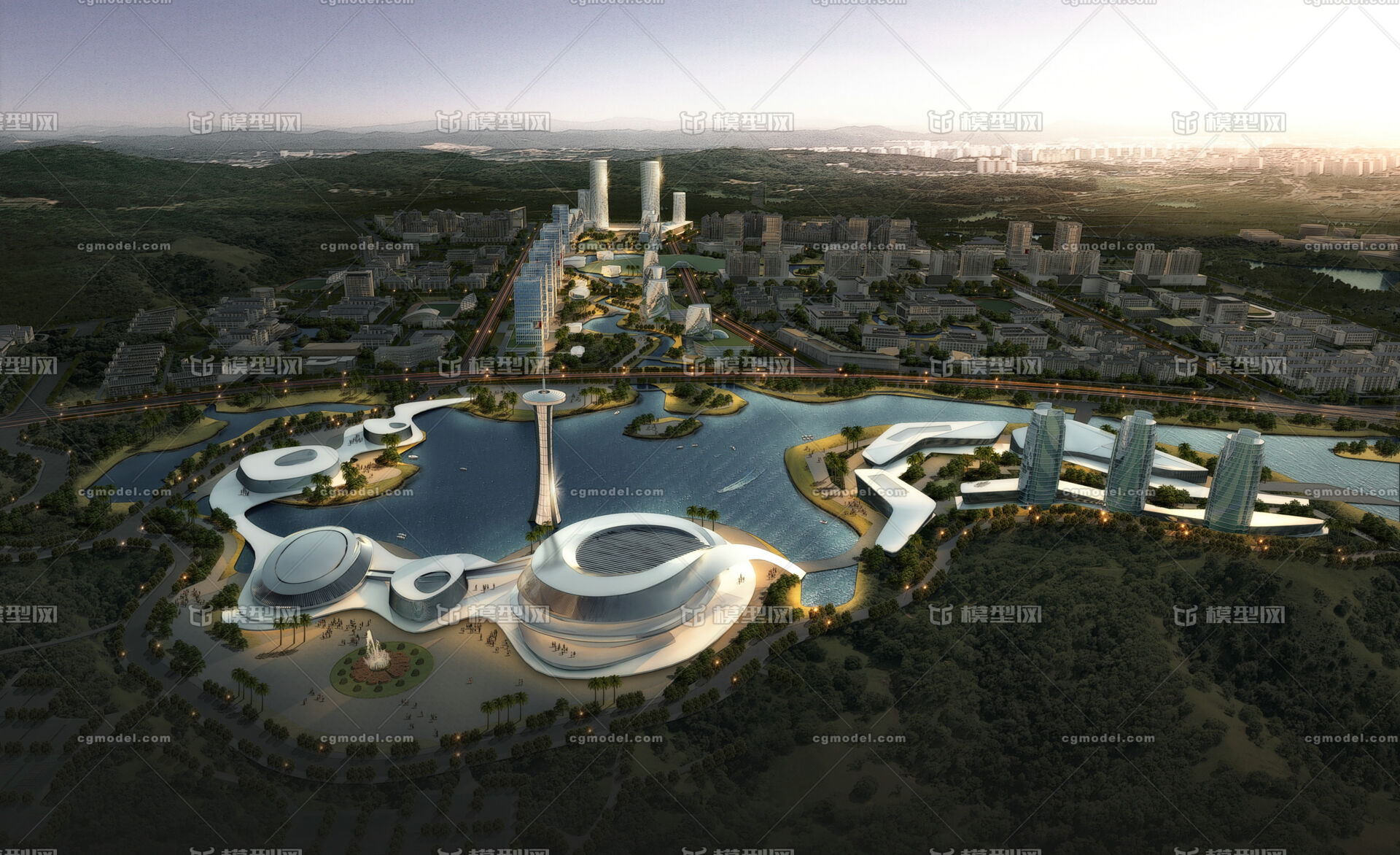 城市鸟瞰cbd   鸟瞰   异形建筑   特色建筑