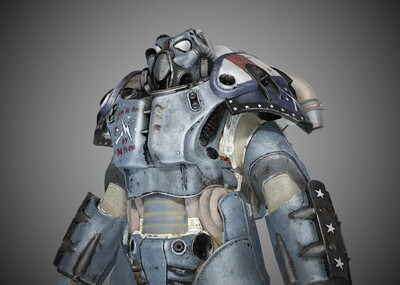 pbr 次时代 科幻战士机甲 盔甲 宇航员 未来士兵装备着装 防护服 战甲