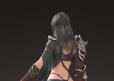 现代穿盔甲的美女武士