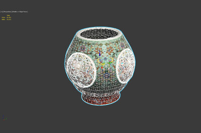 粉彩镂空转心瓶虚拟现实3d文物模型