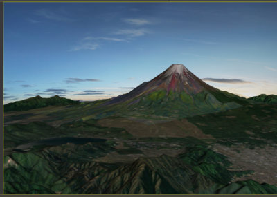 富士山,山脉 山峰 ,山谷,日本富士山_模型制造作品_场景自然场景_cg