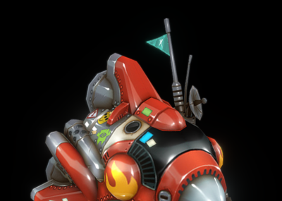 q版卡通手绘飞船动漫飞行器