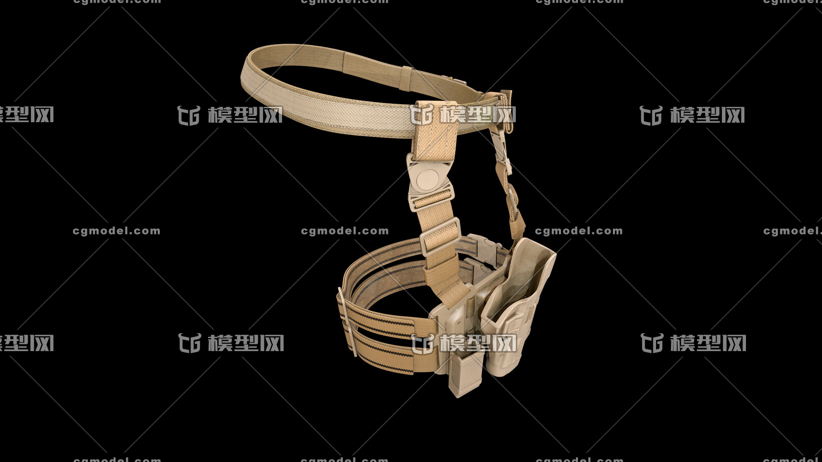 次时代写实特种兵绑腿枪套模型