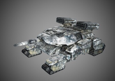 pbr 科幻风格重型坦克 科幻坦克 导弹发射器 未来坦克 次时代战车