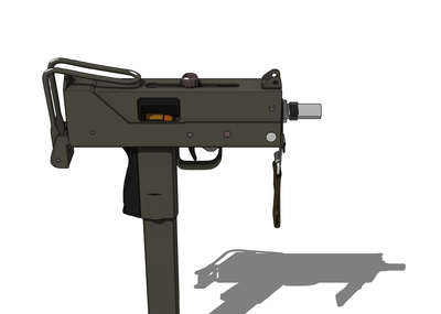 英格拉姆 mac10式.45acp 冲锋枪  带附件