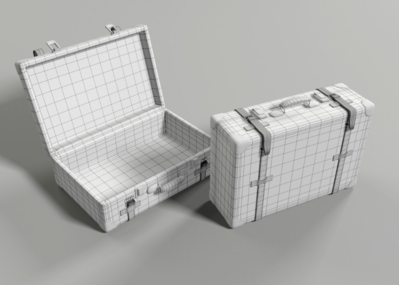 写实 次时代 皮箱 箱子 老皮箱 复古 宝箱 盒子 行李箱