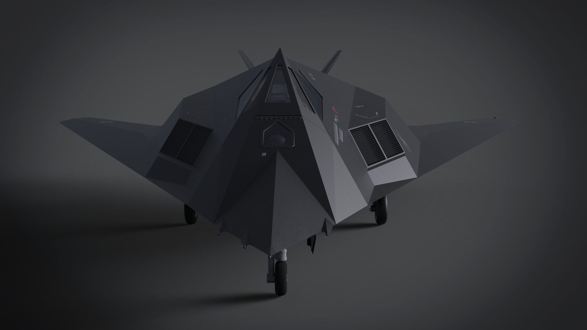 f117 轰炸机_华hi作品_其他_cg模型网