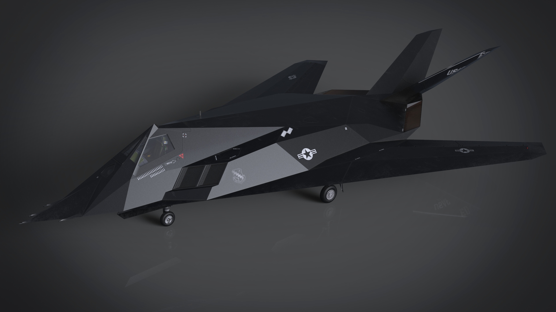 f117 轰炸机_华hi作品_其他_cg模型网