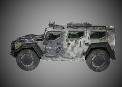 pbr悍马车 写实 科幻吉普越野车悍马车 未来战车 suv