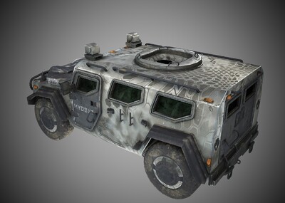 pbr悍马车 写实 科幻吉普越野车悍马车 未来战车 suv