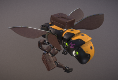 次时代 pbr 机械蜜蜂 侦查机器人 信使 传信