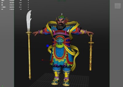 门神门神带武器四大天王古代神话模型
