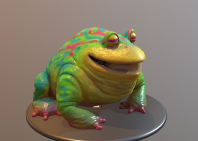 次时代手绘卡通青蛙癞蛤蟆彩色